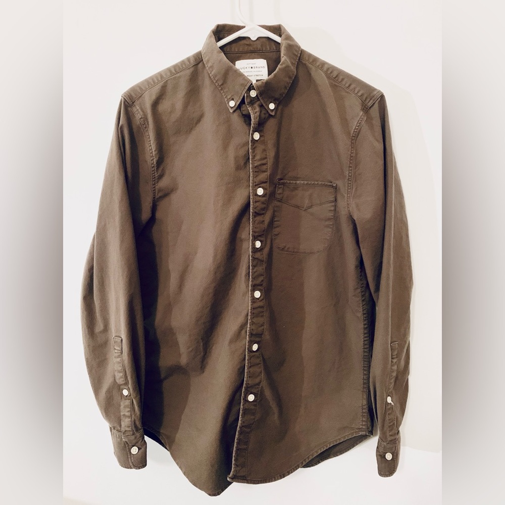 Brown Button Down Dress Shirt